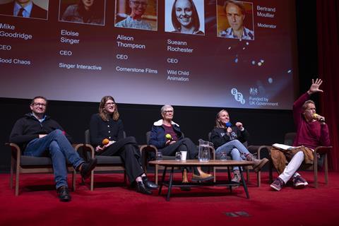 The Developing Partnerships panel at the UK Global Screen Fund Summit